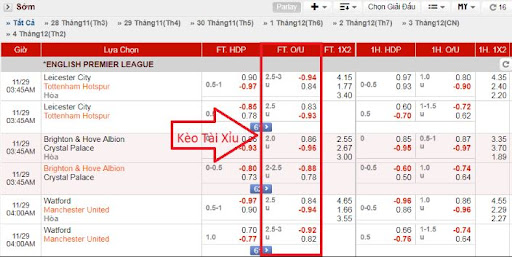 Cách xem kèo bóng Tài Xỉu với nhiều loại kèo khác nhau
