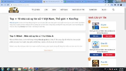 Cùng Keotop lựa chọn nhà cái cá cược uy tín số 1
